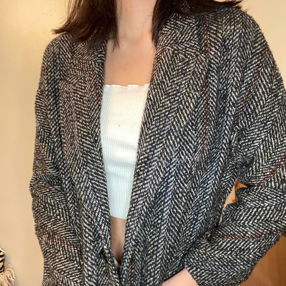 Zara plaid wool coat